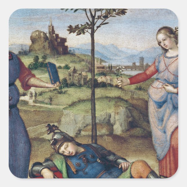 Vision of a Knight, c.1504 Square Sticker (Front)