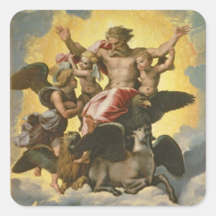 Vision of Ezekiel, c.1518 Square Sticker
