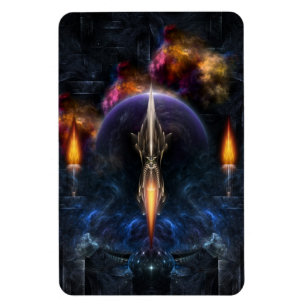 Vision Of Flight Fractal Art Flexible Magnet