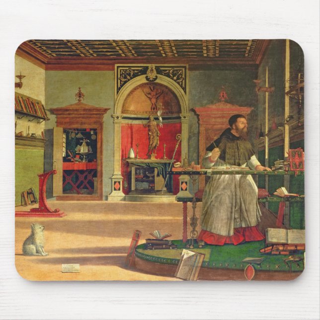 Vision of St. Augustine, 1502-08 (oil on canvas) ( Mouse Mat (Front)