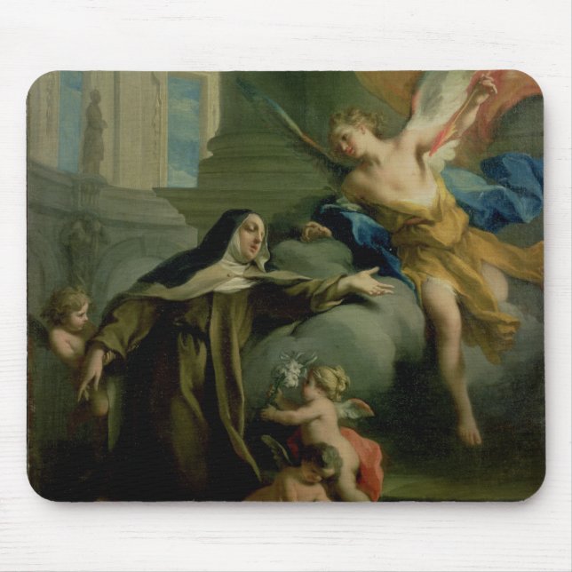 Vision of St. Teresa Mouse Mat (Front)