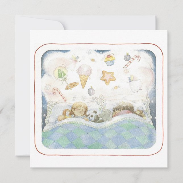 Vision of Sugar Plums Christmas Card` Invitation (Front)