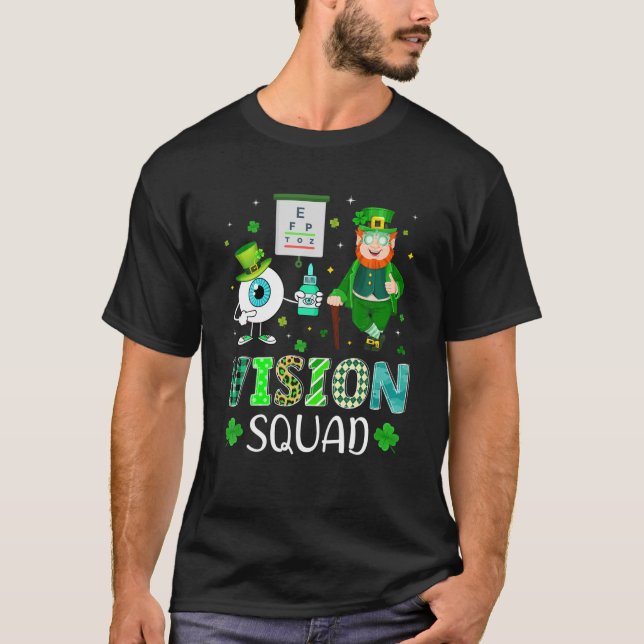 Vision Squad Leprechaun Optometrist St Patrick’S D T-Shirt (Front)