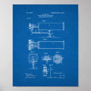 Vision-testing Apparatus Patent - Blueprint Poster