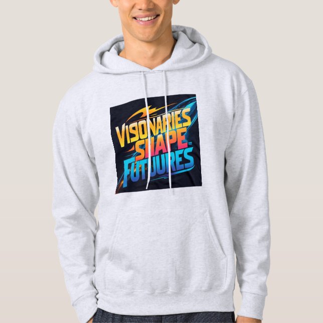 Visionaries Shape Futures: Futuristic Multi-Colour Hoodie (Front)