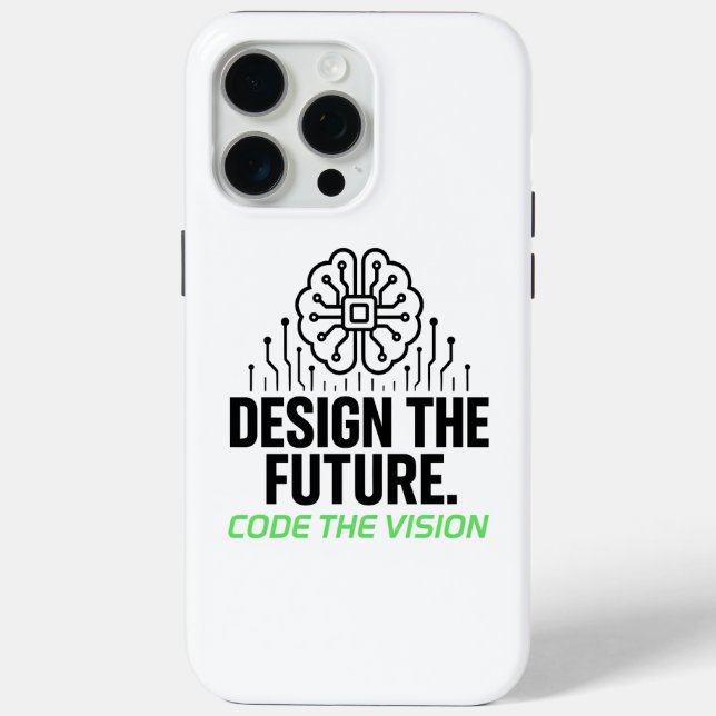 Visionary Algorithmic Canvas: Abstract Code Case-Mate iPhone Case (Back)