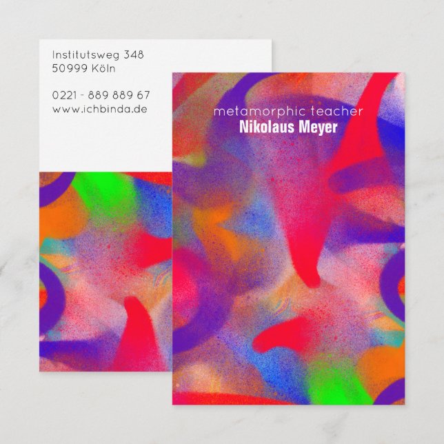 Visionary Art Teacher Oversized Business Card (Front/Back)