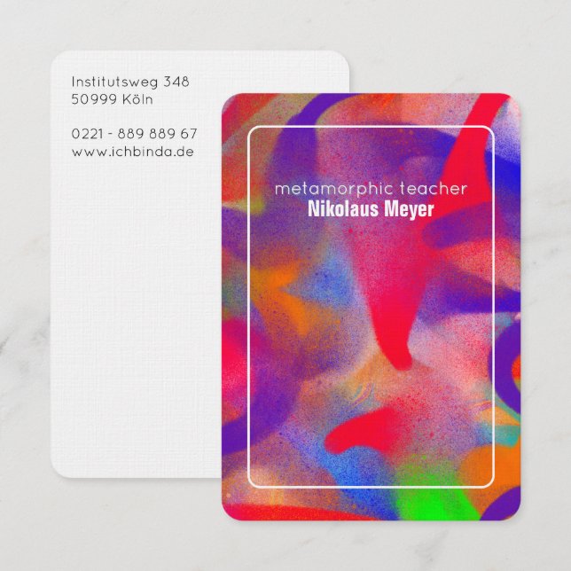 Visionary Art Teacher Oversized Business Card (Front/Back)