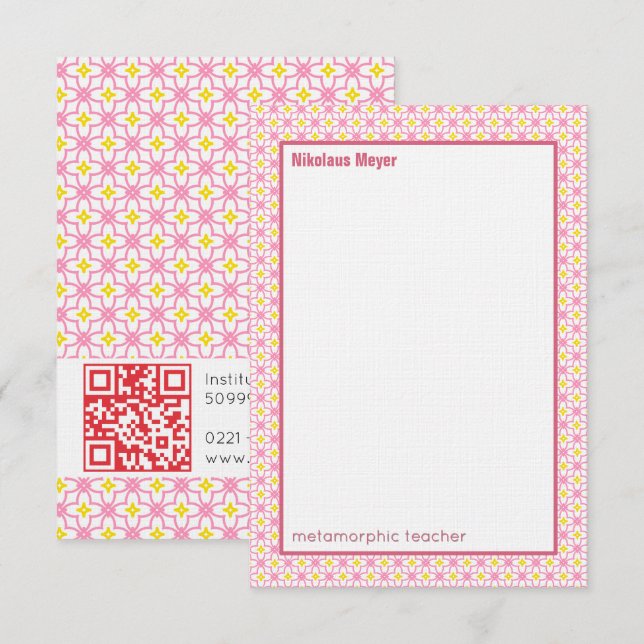 Visionary Art Teacher Oversized Business Card (Front/Back)