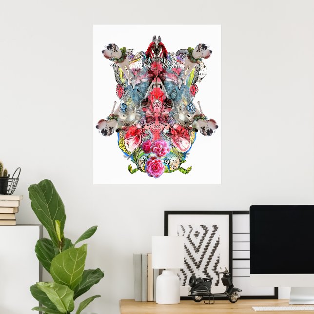 Visionary Surreal Artwork | Symmetrical Fantasy Poster (Home Office)