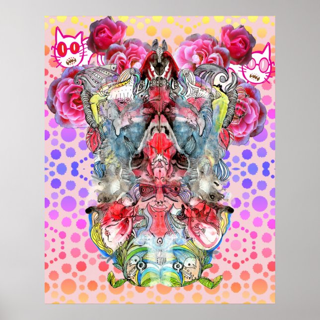 Visionary Surreal Artwork | Symmetrical Fantasy Poster (Front)