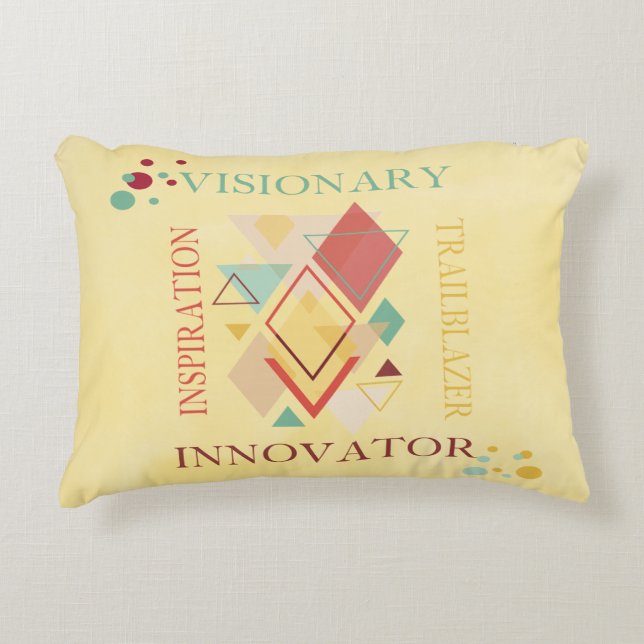 Visionary Trailblazer Innovator Inspiration Decorative Cushion (Front)