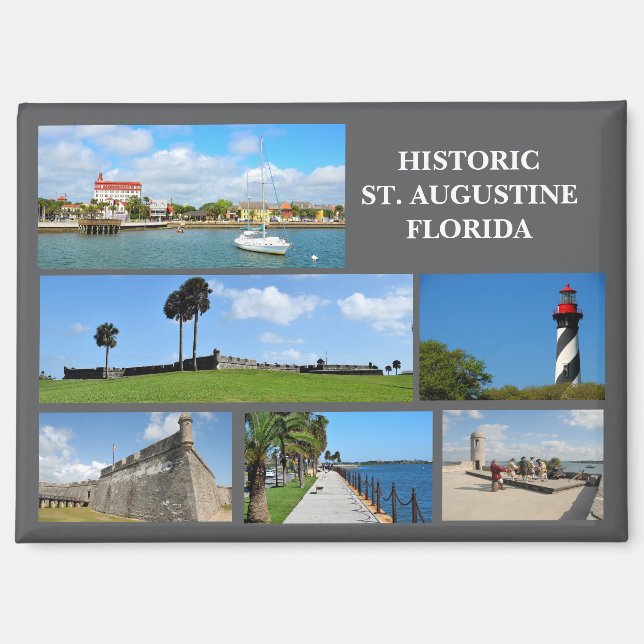 Visions of historic St. Augustine, Florida Magnet (Front)