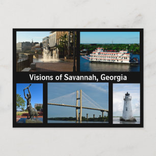 Visions of Savannah, Georgia Holiday Postcard