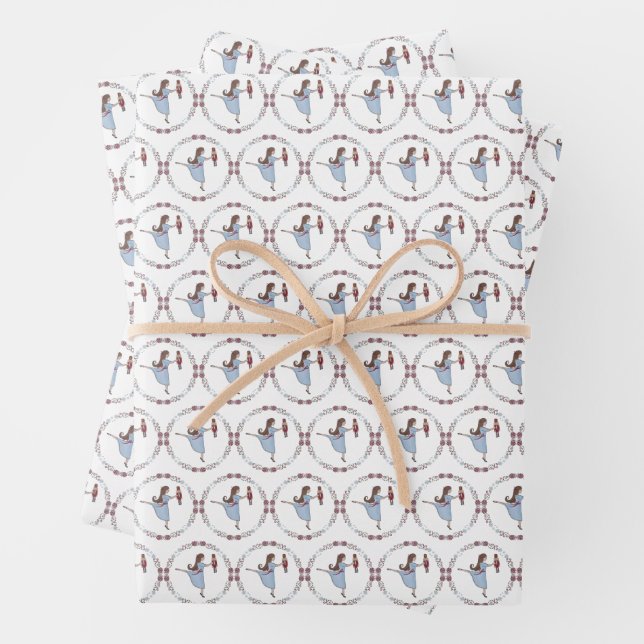 Visions of Sugar Plum Fairies Nutcracker Gift Wrap (In situ)