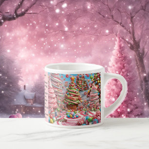 Visions Of Sugar Plums Add Child's Name Christmas  Espresso Cup