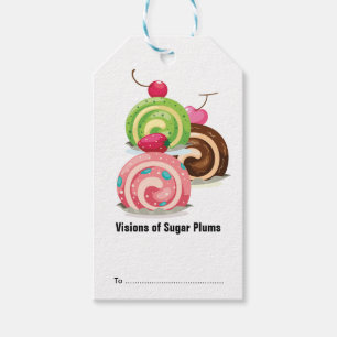 Visions of Sugar Plums Colourful Christmas Gift Tags