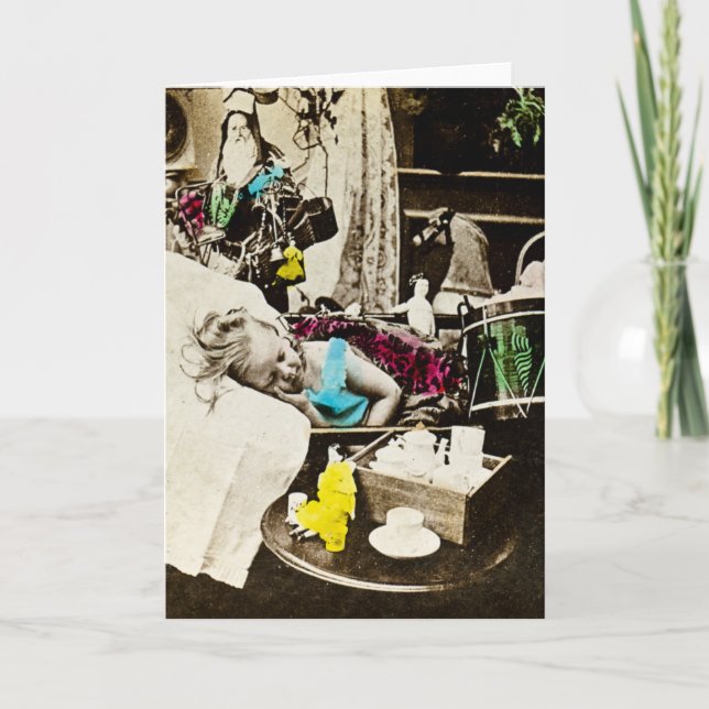 Visions of Sugar Plums - Vintage Stereoview Holiday Card (Front)