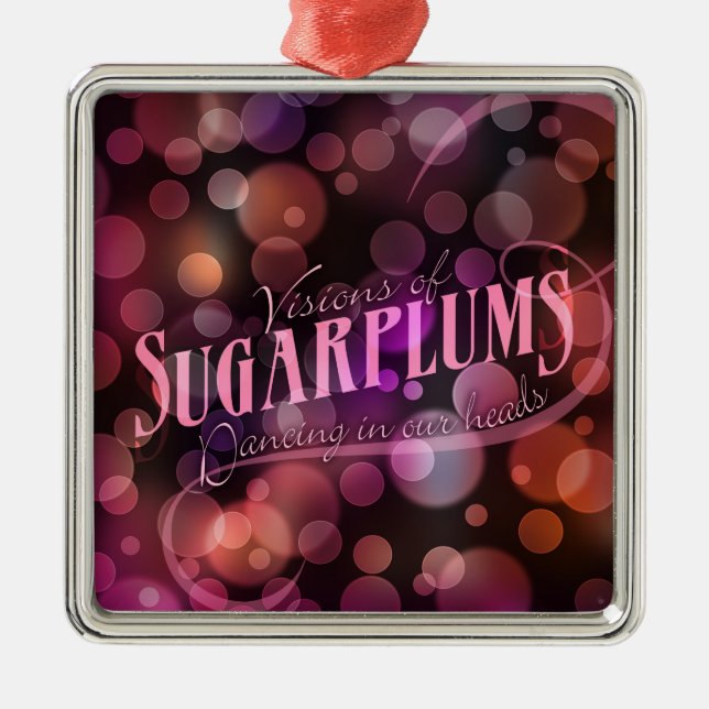 Visions Of Sugarplums Holiday Metal Tree Decoration (Front)