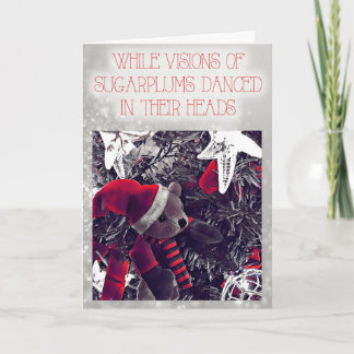 Visions of Sugarplums Teddy Bear Card