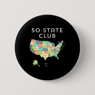 Visit All 50 States Shirt  6 Cm Round Badge