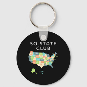 Visit All 50 States Shirt  Key Ring