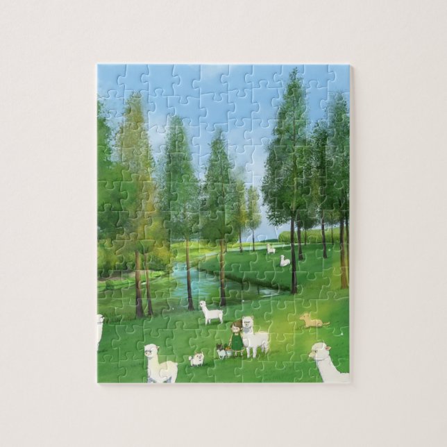 Visit alpaca jigsaw puzzle (Vertical)