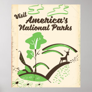 Visit America's National Parks vintage poster