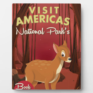 Visit Americas National Parks Vintage poster. Plaque