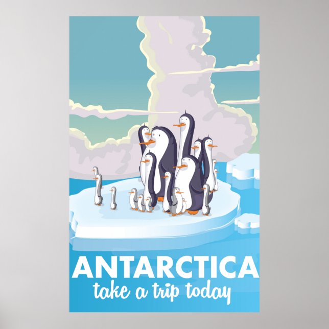 Visit Antarctica  Vintage travel poster (Front)
