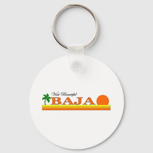 Visit Beautiful Baja Key Ring (Front)