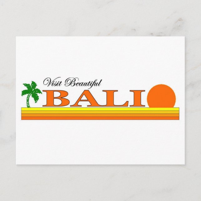 Visit Beautiful Bali, Indonesia Postcard (Front)