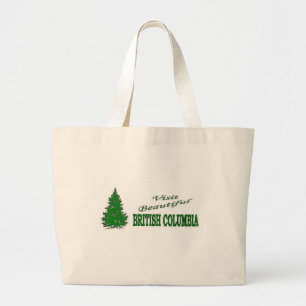 Visit Beautiful British Columbia Large Tote Bag