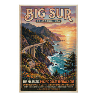 Visit Big Sur, California Poster