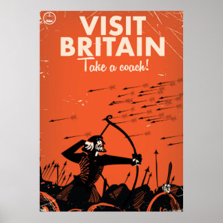 Visit Britain 'take a coach' vintage travel poster