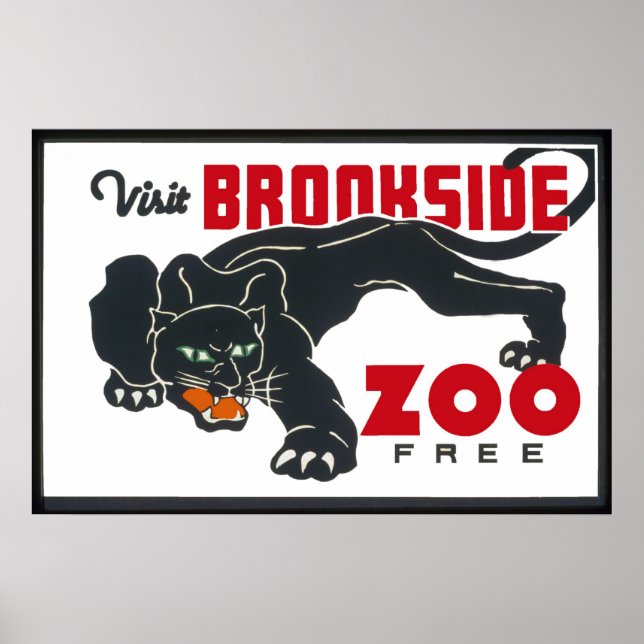 Visit Brookfield Zoo Vintage Poster (Front)