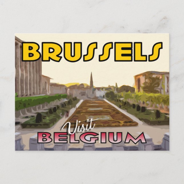 Visit Brussels, Belgium Postcard (Front)