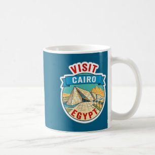 Visit Cairo Egypt Grand Egyptian Museum Vintage Tr Coffee Mug