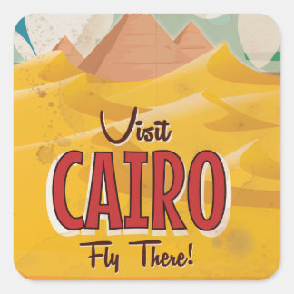 Visit Cairo Egypt vintage travel poster Square Sticker