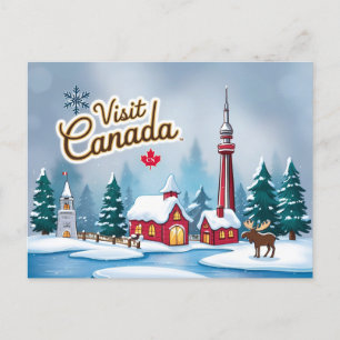Visit Canada In Winter Postcard