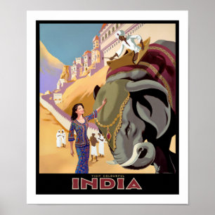 Visit Colourful India Poster