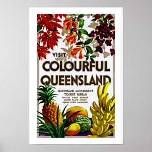 Visit Colourful Queensland Poster