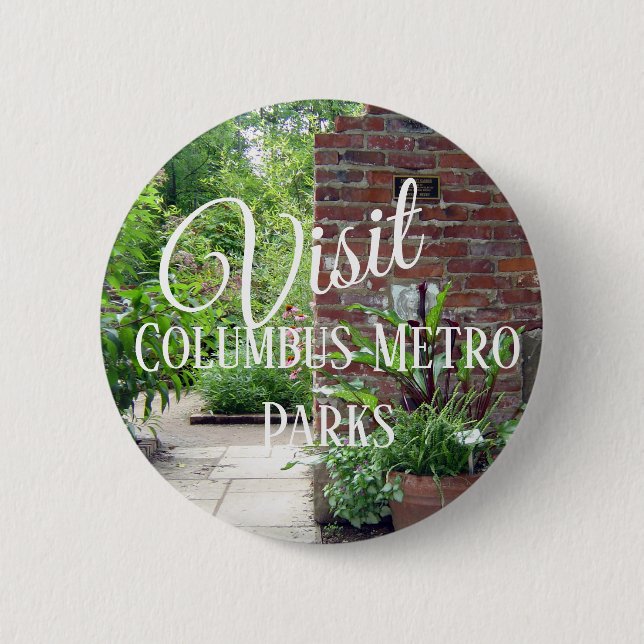 Visit Columbus Metro Parks 6 Cm Round Badge (Front)
