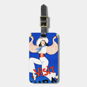 Visit Cuba Caribbean Vintage Travel Luggage Tag