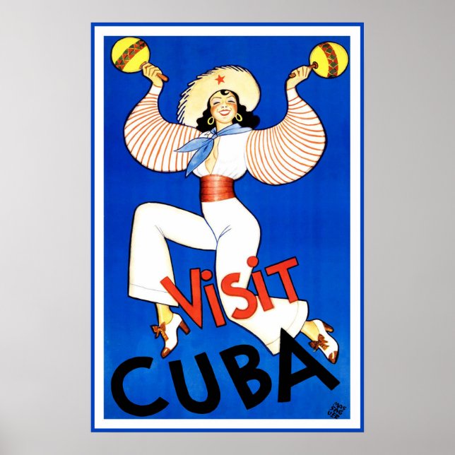 Visit Cuba travel poster (Front)