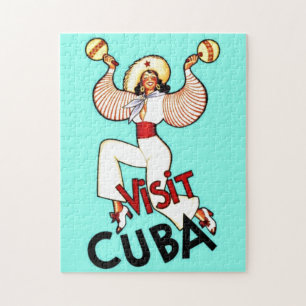 Visit Cuba Vintage Travel Jigsaw Puzzle