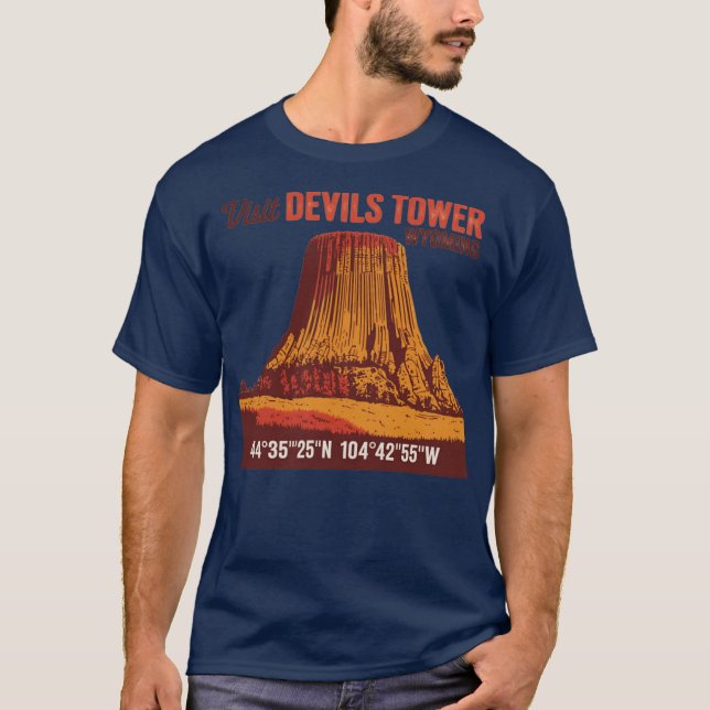 Visit Devils Tower Funny T-Shirt (Front)