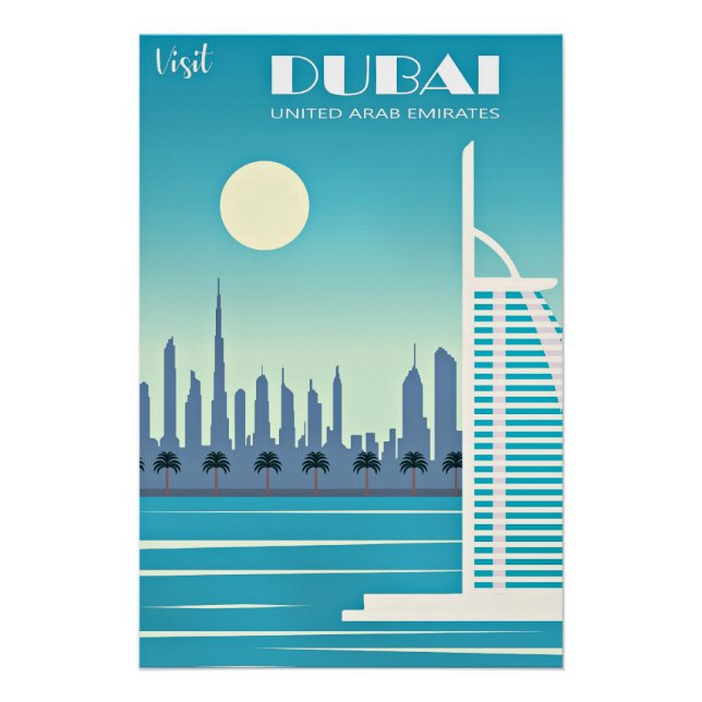 Visit Dubai travel poster (Front)