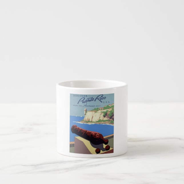 Visit El Morro Fortress, Puerto Rico, Old San Juan Espresso Cup (Front)