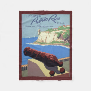 Visit El Morro Fortress, Puerto Rico, Old San Juan Fleece Blanket